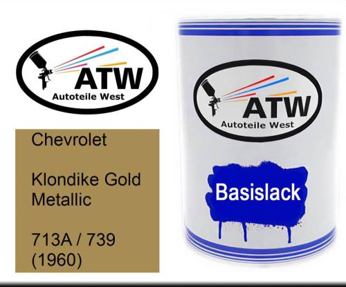 Chevrolet, Klondike Gold Metallic, 713A / 739 (1960): 500ml Lackdose, von ATW Autoteile West.